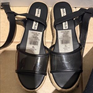 Karl Lagerfeld Black Strappy Sandals